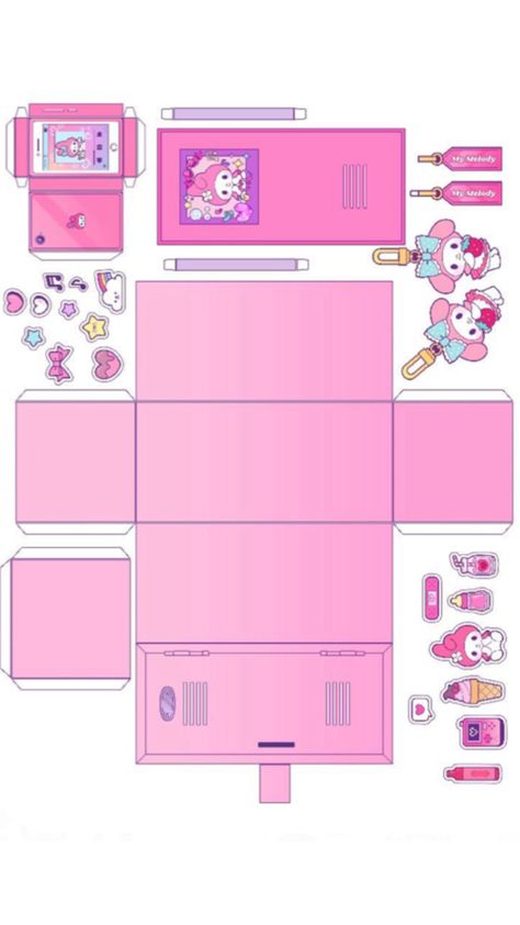 Want more?go check out my acc Printable Diy Crafts, Hello Kitty Crafts, Paper Doll Template, My Melody, Print Pictures, Paper Dolls, Cute Pictures, Lockers, Hello Kitty