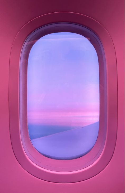 Pink Airport Aesthetic, Pink Airplane Aesthetic, Looking Out Plane Window, Aircraft Aesthetic, Pink Travel Aesthetic, Pink Luxury Aesthetic, Plane Window Aesthetic, Airplane Window Aesthetic, Pink Airplane