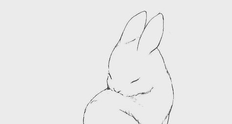 Adorable and simple. Rabbit Cartoon Drawing, Hase Tattoos, Sleeping Bunny, Bunny Tattoos, Bunny Drawing, Bunny Art, Rabbit Cartoon, Pattern Illustration, Animal Illustration