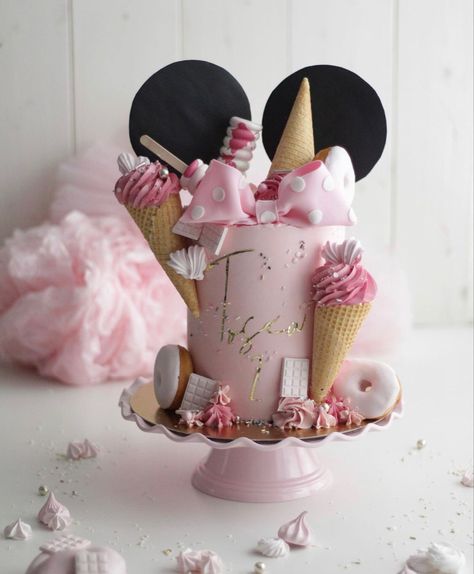 Couture Cakes, Cake Inspo, Minnie Mouse Cake, Mouse Cake, Minnie Mouse Party, Egg Cup, Minnie Mouse, Ice Cream, Couture