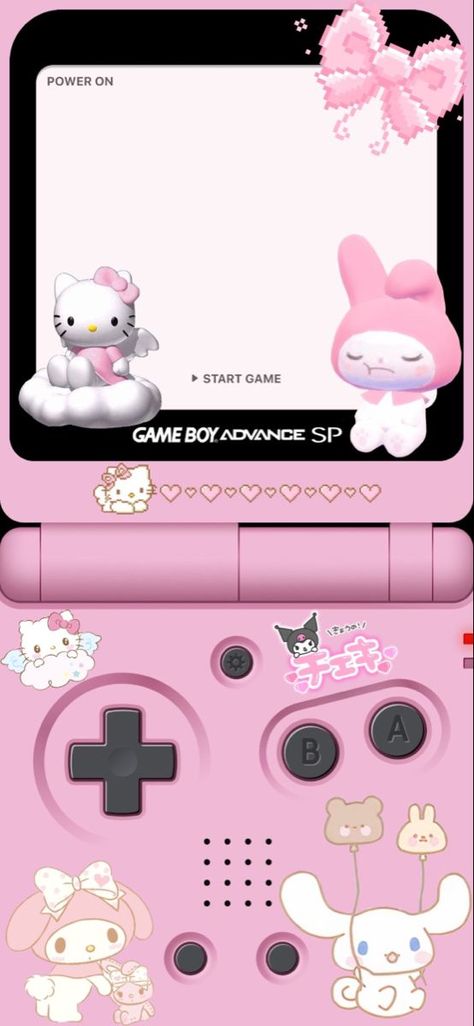 Kawaii Gif Wallpaper Phone, Pink Gameboy Wallpaper, Call Background Wallpaper Samsung, Hello Kitty Gameboy, Ds Wallpaper, Nintendo Wallpaper, Gameboy Wallpaper, Hello Kitty Games, Ipod Wallpaper