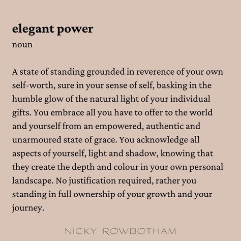 What is Elegant Power?⁠ ⁠ Embrace Your Elegant Power is for you if you are looking to start trusting yourself more as you carve a path to success through ease. My book will support you as you step into your knowing, unshackle from the 'shoulds' of societal conditioning around how you may be expected to show up in your life, celebrate your own uniqueness and use easefulness as a frequency holder in your life.⁠ How To Show Support, How To Take Back Your Power, Coming Into Your Power, How To Step Into Your Power, Step Into Your Power Quotes, How To Take Your Power Back, Stepping Into Your Power, Trusting Yourself, Step Into Your Power