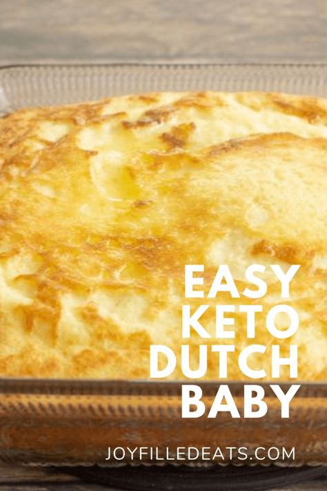 Keto Dutch Baby, Dutch Baby Pancake Recipe, Dutch Baby Recipe, Baby Recipe, Coconut Flour Pancakes, Dutch Baby Pancake, Keto Breakfasts, Joy Filled Eats, Keto Pancakes