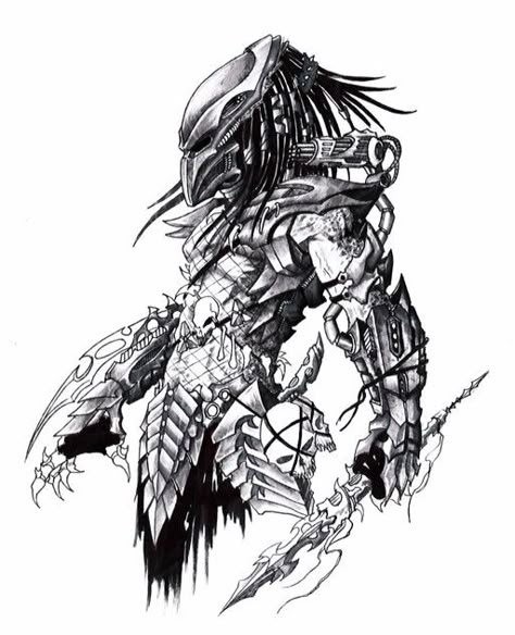 I just love this charatcher Predator Tattoo, Predator Artwork, Predator Yautja, Predator Alien Art, Predator Movie, Aliens Vs Predator, Alien Artwork, Alien Tattoo, Arte Alien