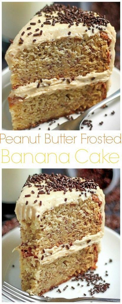 Pb Frosting, Banana Layer Cake, Cake With Peanut Butter Frosting, Honey Peanut Butter, Peanut Butter Frosting Recipe, Baker By Nature, Peanut Butter Honey, Peanut Butter Frosting, Butter Frosting