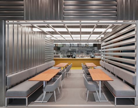 Restaurant Architecture, Office Partition, Cozy Place, Architecture And Design, High Ceiling, Interior Architecture Design, Interior Designers, Interior Architecture, Conference Room Table