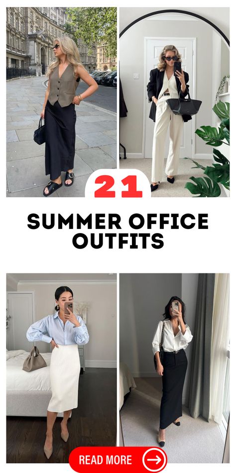 Stylishly Cool: Your Ultimate Guide to Chic Summer Office Wear Women’s Business Outfits Summer, Work Wear For Summer, Conference Outfit Summer, 2024 Summer Office Outfits, Spring Conference Outfit, Beach Office Outfit, Stylish Work Attire Summer, Summer Work Wear Women, Miami Capsule Wardrobe