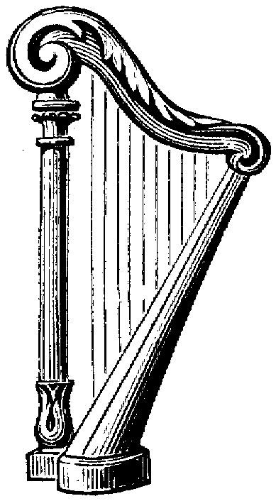 Greek Harp Tattoo, Simple Harp Tattoo, Harp Sketch, Harp Drawing, Harp Illustration, Harp Tattoo, Harp Art, Musical Instruments Drawing, Vintage Tattoo Design