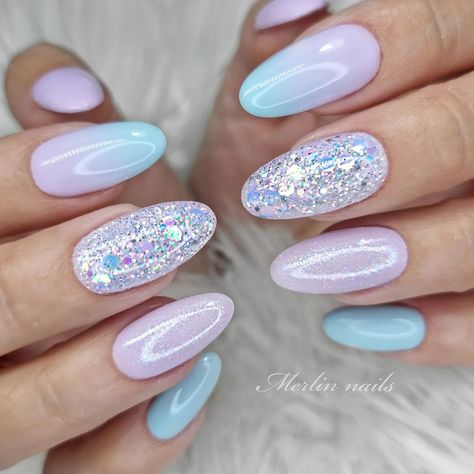 All Posts • Instagram Unicorn Dip Nails, Unicorn Dip, Coloured Nails, Unicorn Nails, Unicorn Colors, Mermaid Nails, Dipped Nails, Nail Shop, Mani Pedi