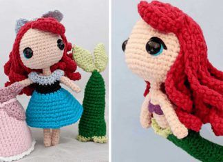 Crochet Wig Pattern, Mermaid Crochet Pattern Free, Little Mermaid Crochet, Mermaid Crochet Pattern, Doll Free Crochet Pattern, Disney Crochet Patterns, Hello Kitty Crochet, Crochet Princess, Ariel Mermaid