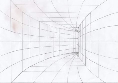 Trippy Perspective Drawing, Perspective Grids Template, Perspective Guide Lines, Perspective Lines Reference, 3d Perspective Drawing, Linear Perspective Art, Perspective Drawing Reference, Perspective Grids, Linear Perspective Drawing