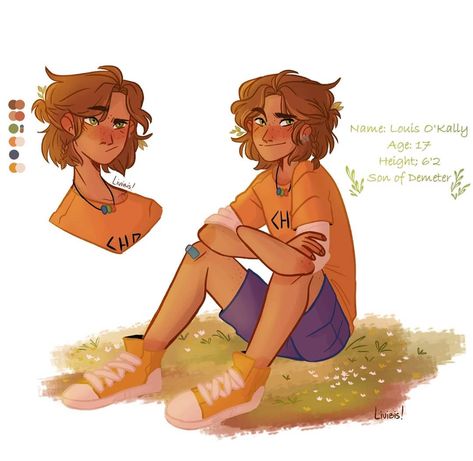 •°<《Hellno》>°• on Instagram: “•°@markiehh inspired me to do pjo OC (Thank dude💕) Sooo This is Louis, son of demeter 🌿🌾🌱 ° ° ° #art #myoc #livibs_ocs #pjo #hoo…” Percy Jackson Oc, Solangelo Fanart, Percy Jackson Fanfic, Percy Jackson Drawings, Books Fanart, Oc Template, Zio Rick, Pjo Hoo, Percy Jackson Quotes