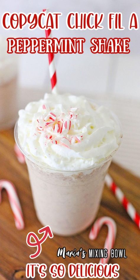 Chick Fil A Peppermint Milkshake Recipe, Peppermint Shake Recipe, Peppermint Milkshake Recipe, Peppermint Protein Shake, Peppermint Shake, Peppermint Milkshake, Peppermint Truffles, Copycat Chick Fil A, Triple Chocolate Cookies