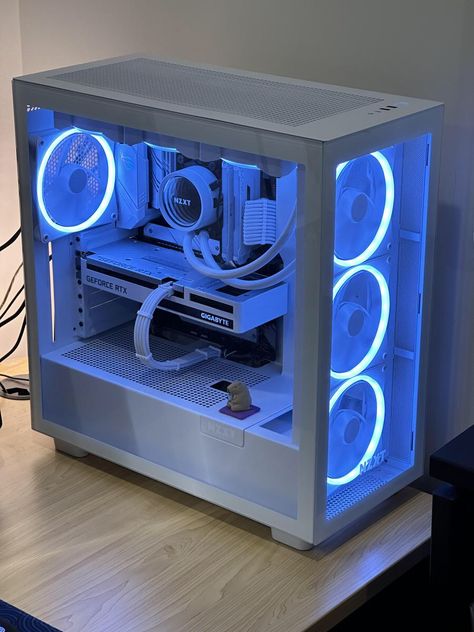 Custom Computer Case, Pc Games Setup, Pc Gaming Desk, Gaming Desk Setup, Gamer Setup, Pc Build, Custom Computer, Pc Gaming Setup, Music Studio Room