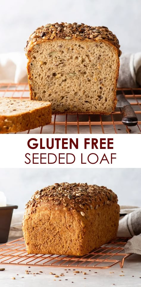 Easy Gluten Free Bread Recipe, Easy Gluten Free Bread, Gluten Free Bread Recipe Easy, Gluten Free Bread Recipe, Seeded Bread Recipes, Gluten Free Bread Machine, Easy Bread Recipe, Homemade Gluten Free Bread, Gluten Free Sandwich Bread