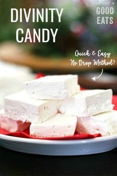 Easy Divinity Recipe, Easy Divinity, Candy Recipes Easy, Divinity Candy Recipe, Divinity Fudge, Divinity Recipe, Divinity Candy, Christmas Candy Easy, Xmas Baking