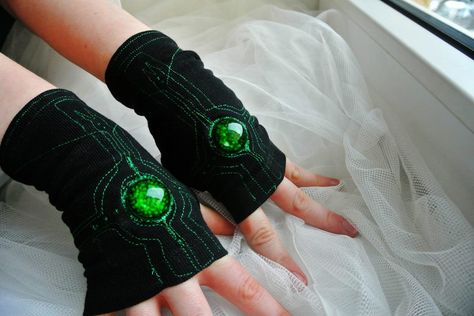 Armwarmers Cyber Matrix Industrial futuristic  gloves green futuristic anime cosplay sport dominant game sci-fi science fiction computer fashion jogging dark Futuristic Gloves, Green Futuristic, Computer Fashion, Story References, Futuristic Anime, Futuristic Watches, Tech Outfit, Sci Fi Fashion, Mha Oc