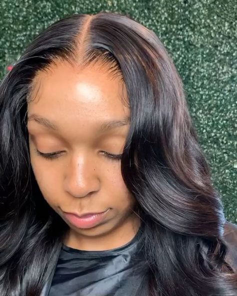 Middle Part Crinkle Wig, Wig No Baby Hair, Closure Install, 5x5 Closure Wig Install, Closure Wig Install, No Baby Hair Wig Install, 4x4 Wig Install, Closure Wig No Baby Hairs, Wig Install Business