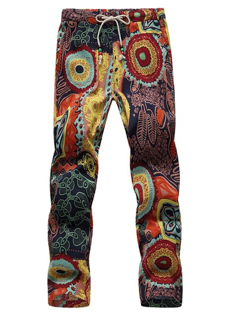 Hipster Prints, Bohemian Style Men, Hip Hop Print, Flower Pants, Sweatpants Style, Drawstring Jogger, Hooded Sweatshirt Men, Mens Pants Fashion, Summer Pants