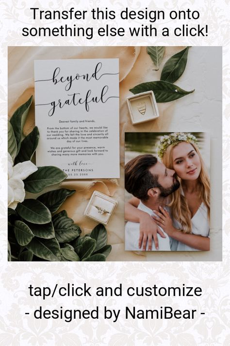 Beyond Grateful Elegant Script Wedding Photo Thank You Card - tap/click to personalize and buy #ThankYouCard #wedding #thank #you, #photo, #modern, Photo Thank You Cards, Grateful For You, Wedding Photo, Thank You Cards, Our Wedding, Wedding Photos, Tap, How To Memorize Things, Custom Design