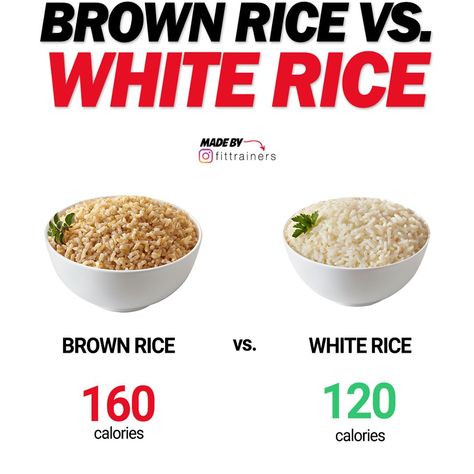 Brown Rice Vs White Rice, Rice Grain, Diet Food, White Rice, Food Stuff, Brown Rice, Diet Recipes, Did You Know, Rice