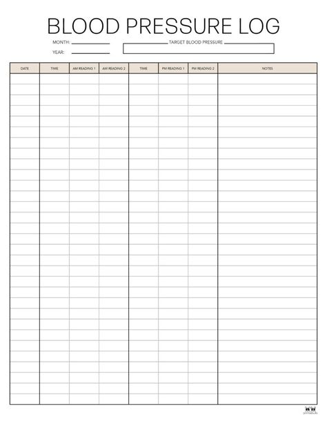 Track your blood pressure each day with these free printable blood pressure logs (weekly and monthly pages available). All pages can be printed from home! Blood Pressure Log, Blood Pressure Chart, Health Tracker, Digital Templates, Organization Printables, Project Planner, Home Health, Free Prints, Each Day