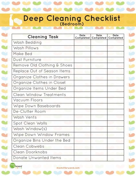 It's easy to neglect cleaning the bedroom when you're focused on the more seen parts of the house. Get started with this deep cleaning bedroom checklist. Deep Cleaning Bedroom Checklist, Cleaning Bedroom Checklist, Deep Cleaning Bedroom, Cleaning Checklist Bedroom, Bedroom Checklist, Cleaning Room, Room Cleaning Tips, Deep Cleaning Checklist, Room Hacks