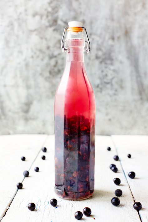 How to make sloe gin | Features | Jamie Oliver Sloe Gin Recipe, Simple Sugar Syrup, Homemade Alcohol, Gin Recipes, Best Gin, Sloe Gin, Edible Gifts, Gifts For Christmas, Triple Sec