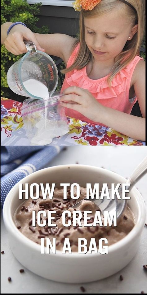 Making their own ice cream in a bag is a perfect summer activity for the kids.  It's easy, fun and delicious! #icecream #homemadeicecream #icecreamrecipes #frozentreats #yourhomebasedmom Ice Cream In A Bag, Ice Cream Kids, What Is Healthy Food, Healthy Food Menu, Kids Cooking Recipes, Easy Ice Cream, Diy Ice Cream, Cream Bags, Summer Activity