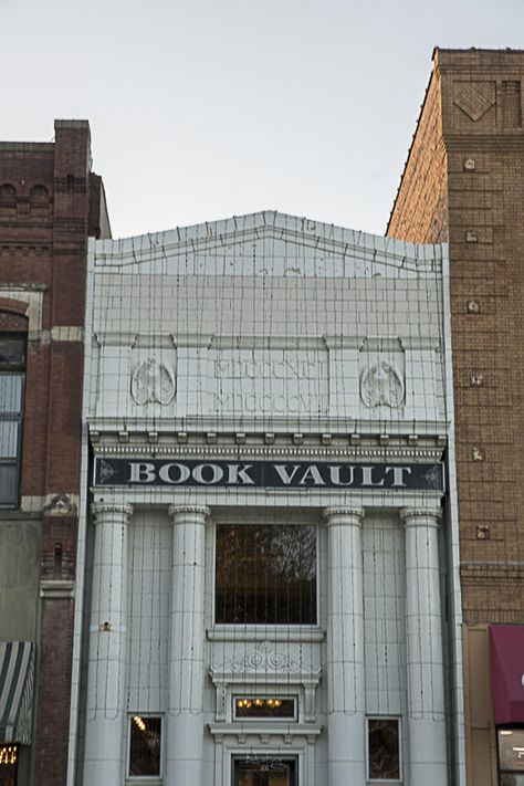 Book Vault in Oskaloosa - Iowa Road Trip Oskaloosa Iowa, Iowa Road Trip, Coal Mining, Cozy Place, Book Store, Sit Back, Vaulting, Holiday Lights, Stick It Out