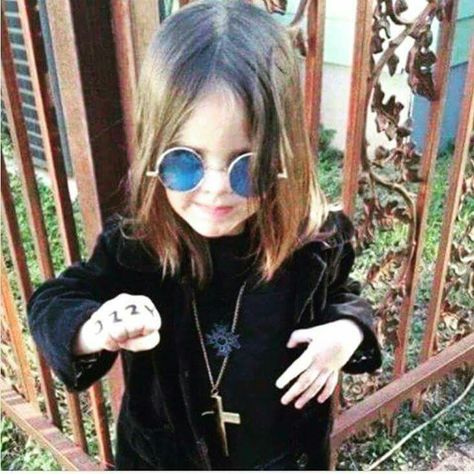 Ozzie costume Music/Halloween Ozzy Osbourne Costume, Gothic Baby, Goth Baby, Rock Band Posters, Rocker Chick, Baby Rocker, Ozzy Osbourne, Cool Halloween Costumes, The Thing Is