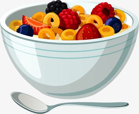 Bowl Of Cereal, Food Cartoon, Food Clipart, Watercolor Food, Food Clips, Fruit Photography, Unhealthy Food, Food Drawing, Sandbox