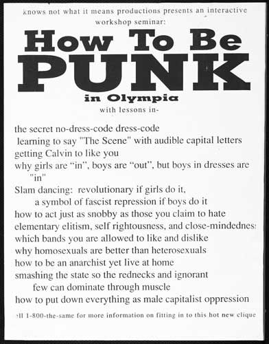 How to be punk in Olympia Punk Ideology, Punk Tips, 90s Zines, Punk Magazine, Alt Subcultures, Punk 90s, Anarcho Punk, Punk Movement, Punk Culture