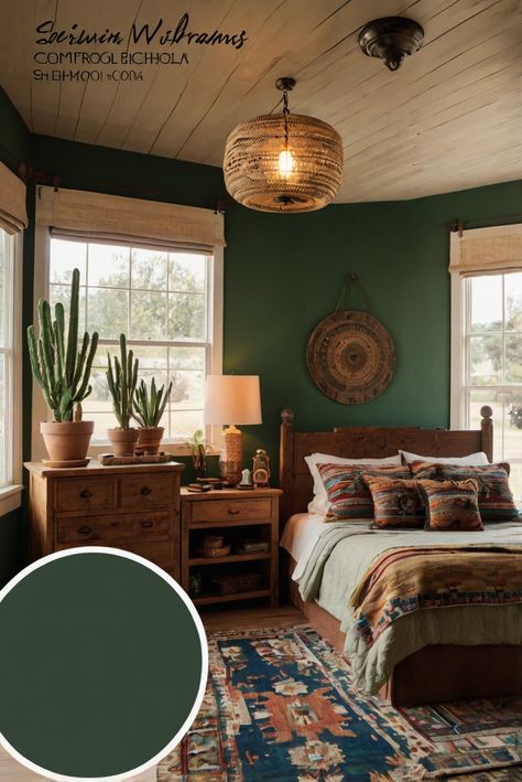 Discover the perfect timeless neutrals for your bedroom—transform your space effortlessly with these versatile shades. Explore the top picks here. #ad     #Colortrend #wallpaint2024  #color2024  #DIYpainting  ##DIYhomedecor  #Fixhome Sherwin Williams Basil, Peaceful Bedroom Colors, Dark Green Home, Green Paint Colors Bedroom, Green Bedroom Paint, Accent Wall Paint Colors, Dark Boho Living Room, Gothic Living Room, Light Green Walls