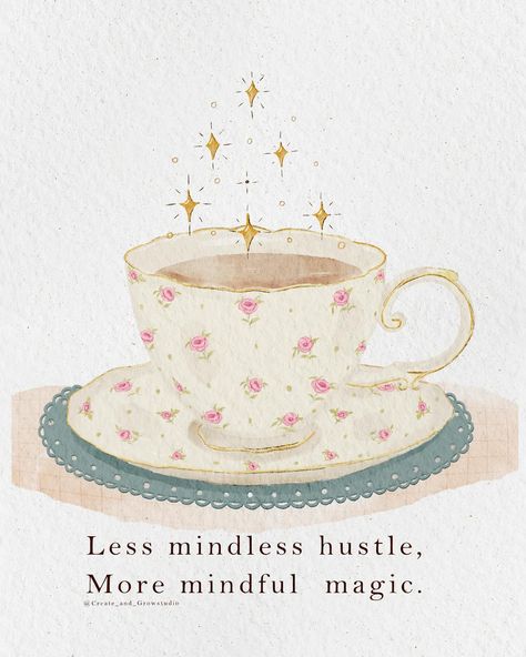 A friendly reminder for the weekend to slow down.💆‍♀️ This illustration is one of my favourite ☺️ Hope you like it too, this illustration is available on my Etsy shop as art print and as postcard ✨ . . . . . #teacup #slowdown #teatime #teatime🍵 #teacupillustration #cozyvibes #springvibes #selfcare #inspirationalquotes #hyggeart #cutedrawing #cuteart #cuteillustration #cottagecore #illustration_the_best #happyart #cozycore #digitalillustration #procreateart #artist #womenartists #spring #ador... Cottagecore Illustration, Hygge Art, Friendly Reminder, Happy Art, Spring Vibes, Tea Lover, Cute Illustration, Slow Down, Female Artists