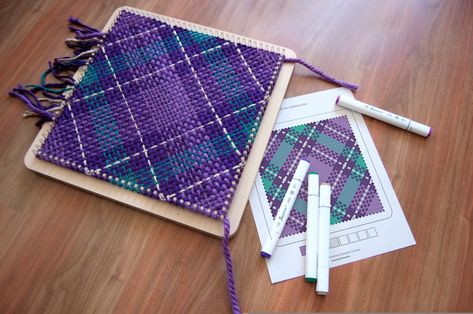 Weaving Patterns Loom, Pin Weaving, Pin Loom, Weaving Loom Diy, Weaving Loom Projects, Weaving Tutorial, Paper Weaving, Weaving Designs, Spinning Yarn