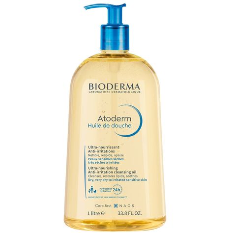 Bioderma Atoderm Shower Oil (33.8 oz.) Bioderma Atoderm, Extremely Dry Skin, Bleach London, American Crew, Shower Oil, Oil Cleanser, After Sun, Roche Posay, Gel Cleanser