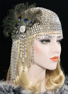 1920s Fashion Headpiece, Roaring 20s Headpiece, Gatsby Head Dress, 20s Outfit Gatsby, Theme New Years Eve Party, 1920 Headpiece, 1920s Fashion Party, Head Dress Ideas, 1920s Theme Party