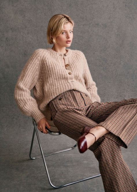 Dan Trousers - Check - Wool - Sézane Plaid Pant, Trousers Outfit, Style Fall, Cozy Chic, Plaid Pants, Fall 2024, Parisian Style, Personal Stylist, Chic Style