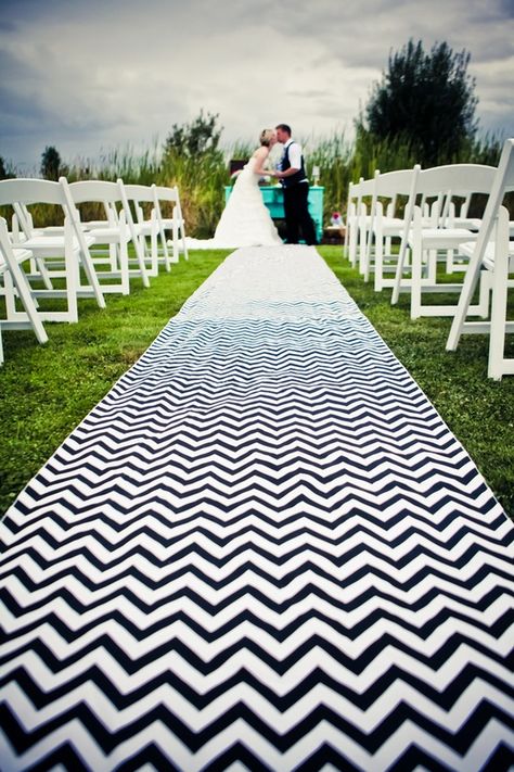 Bride & Groom, black and white wedding aisle Black And White Carpet, Wedding Aisles, Aisle Runner Wedding, Chevron Wedding, White Carpet, Aisle Runner, Black White Wedding, Aisle Decor, Wedding Aisle