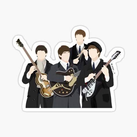 Hard Days Night, Beatles Party, Guitar Stickers, Beatles Art, Sticky Paper, Cute Laptop Stickers, Stickers Redbubble, Ragged Priest, Hard Days