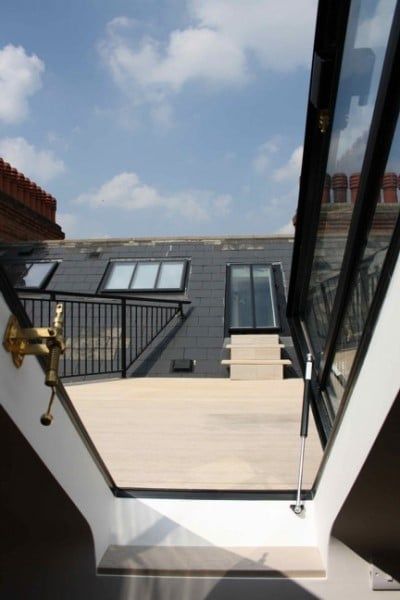 Terrace Loft Conversion, Loft Conversion Victorian Terrace, Terraced House Loft Conversion, Loft Conversion Balcony, Loft Conversion Design, Terrace Roof, Roof Terrace Design, Victorian Terraced House, Loft Conversions