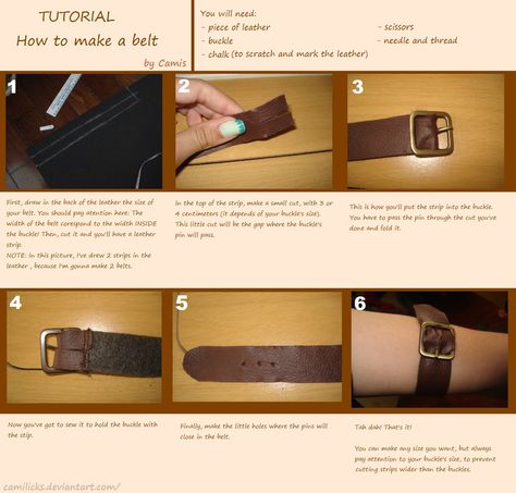 Tutorial - How to make a belt by Camilicks.deviantart.com on @deviantART Ciri Cosplay Diy, Beidou Cosplay, Hiccup Cosplay, Cosplay Diys, Ciri Cosplay, Menswear Dog, Deathstroke Cosplay, Kato Steampunk, Make A Belt