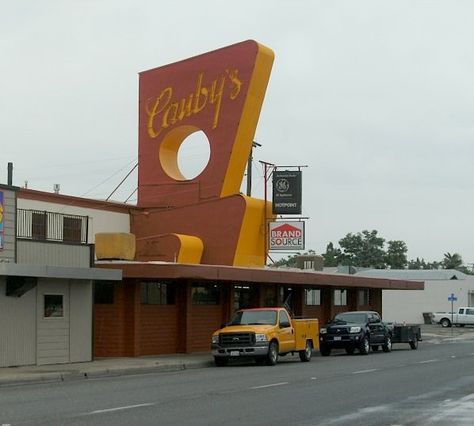 CANBY'S, Highway 137, Tulare, California. DSMc.2011 Nostalgic Scenery, Googie Signs, Tulare California, Tulare County, Old Commercials, Central Valley, Old Signs, Happy Memories, Neon Lights