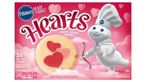 Pillsbury™ Shape™ Hearts Sugar Cookies - Pillsbury.com Pillsbury Cookie Dough, Shape Cookies, Pillsbury Cookies, Heart Shaped Sugar Cookies, Pillsbury Sugar Cookies, Valentines Day Sugar Cookies, Refrigerated Cookie Dough, Heart Sugar Cookie, Valentine Sugar Cookies