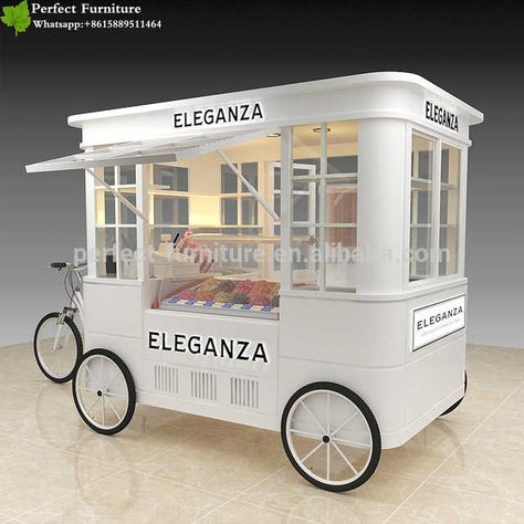 Juice Kiosk, Roda Gerobak, Pane Naan, Food Stall Design, Gerobak Dorong, Ice Cream Fruit, Bike Food, Mobile Food Cart, Food Kiosk