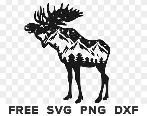 Free SVG Download | Page 5 of 5 | Download Free SVG Files! Free Moose Svg Files For Cricut, Moose Svg File Free, Moose Svg Free, Alaska Svg Free, Mountain Svg Free, Deer Svg Free, Elk Svg, Alaska Recipes, Moose Svg