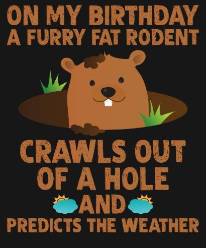 Happy Groundhog Day, Vernal Equinox, Groundhog Day, All Holidays, Winter Solstice, Birthday Printables, Its My Birthday, Birthday Wishes, Quote Of The Day