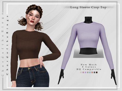 Sims 4 Long Sleeve Crop Top, Sims 4 Long Sleeve Top, Sims 4 Cc Long Sleeve Crop Top, Sims 4 Cc Long Sleeve Top, Sims 4 Longsleeve, Sims 4 Cc Longsleeve, Sims 4 Compression Shirt, Sims 4 Long Sleeve Shirt, Sims 4 Cc Long Sleeve Shirt