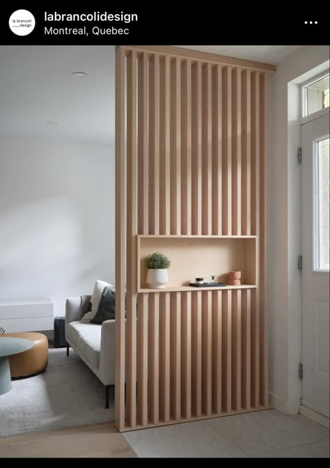 Wood Slat Divider Wall, Slat Divider Wall, Entry Room Divider, Half Wall Room Divider Entrance, Wood Slat Divider, Room Divider Entrance, House Partition, Slat Divider, Entryway Divider